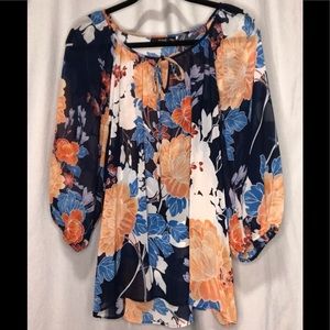 a.n.a womens blouse, sheer, size XL